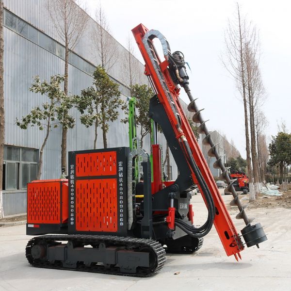 高支腿光伏打樁機的用途